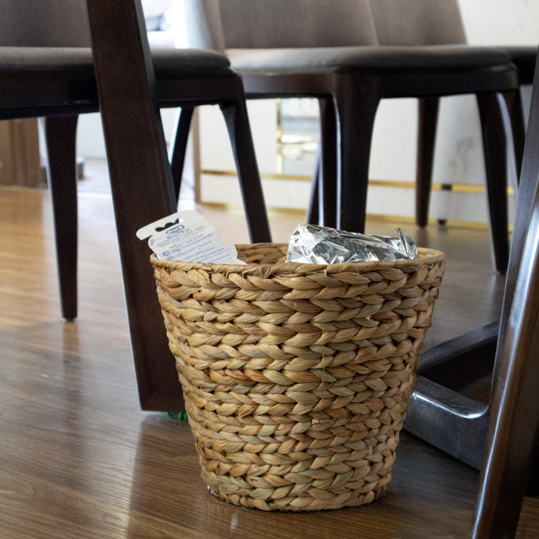 MADE TERRA Madeterra Wicker Recycle Basket Bin Trash Can, Hand Woven